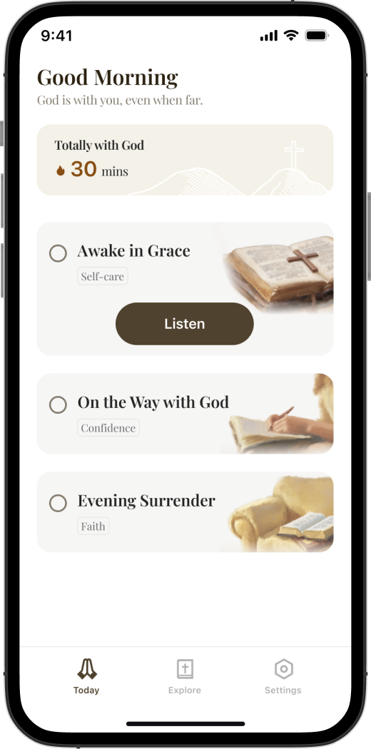 Bible Audio App Screenshot